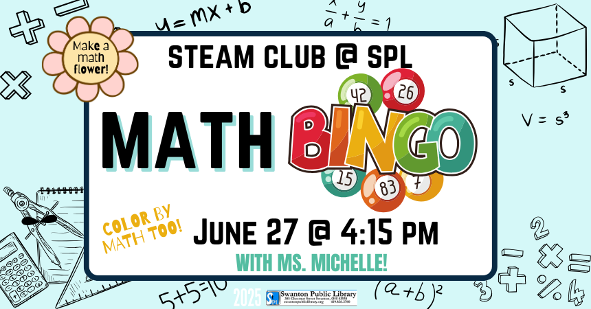 STEAM Club: Math Bingo (all ages)