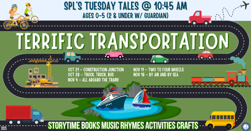 Tuesday Tales Storytime - Terrific Transportation