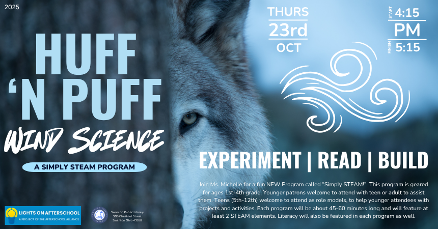 Simply STEAM for grades K-4: Huff & Puff Wind Science (Lights on Afterschool)