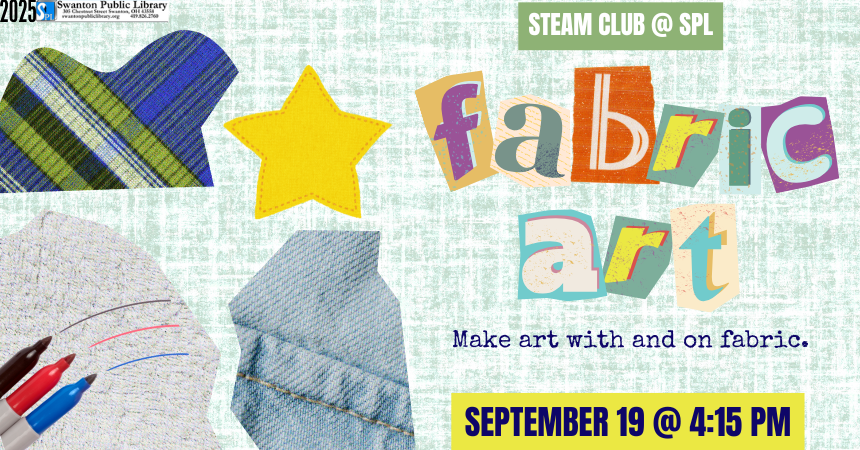 STEAM Club for grades K-12 - Fabric Art