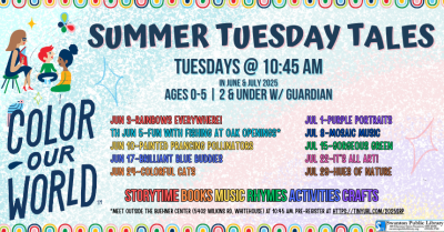 Tuesday Tales: Summer Storytime (preschool)