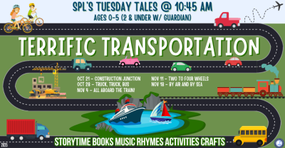 Tuesday Tales Storytime - Terrific Transportation