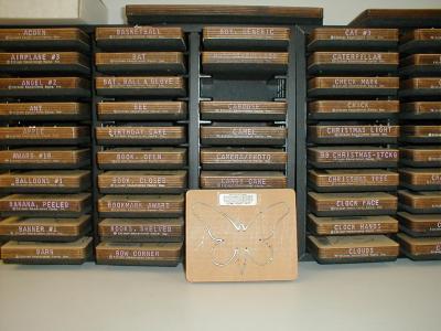 view of shelved ellison dies