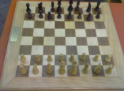 Chess board and chess pieces